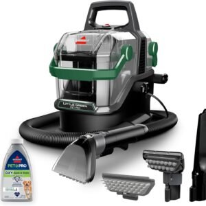 BISSELL Little Green Pet Pro เครื่องทำความสะอาดพรมแบบพกพา เครื่องทำความสะอาดพรมและเบาะแบบพกพา เครื่องทำความสะอาดรถยนต์/อุปกรณ์ตกแต่งรถยนต์ พร้อมหัวดูดคราบฝังแน่น ทำความสะอาดตัวเอง หัวดูดขนสัตว์เลี้ยง หัวดูดซอกซอน (3909)